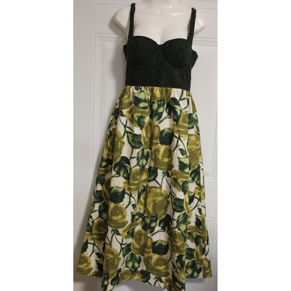 Tuckernuck Giverny Gardens Maria Dress SZ 6 Lace Corset Smocked Silhouette Lined - Picture 13 of 13